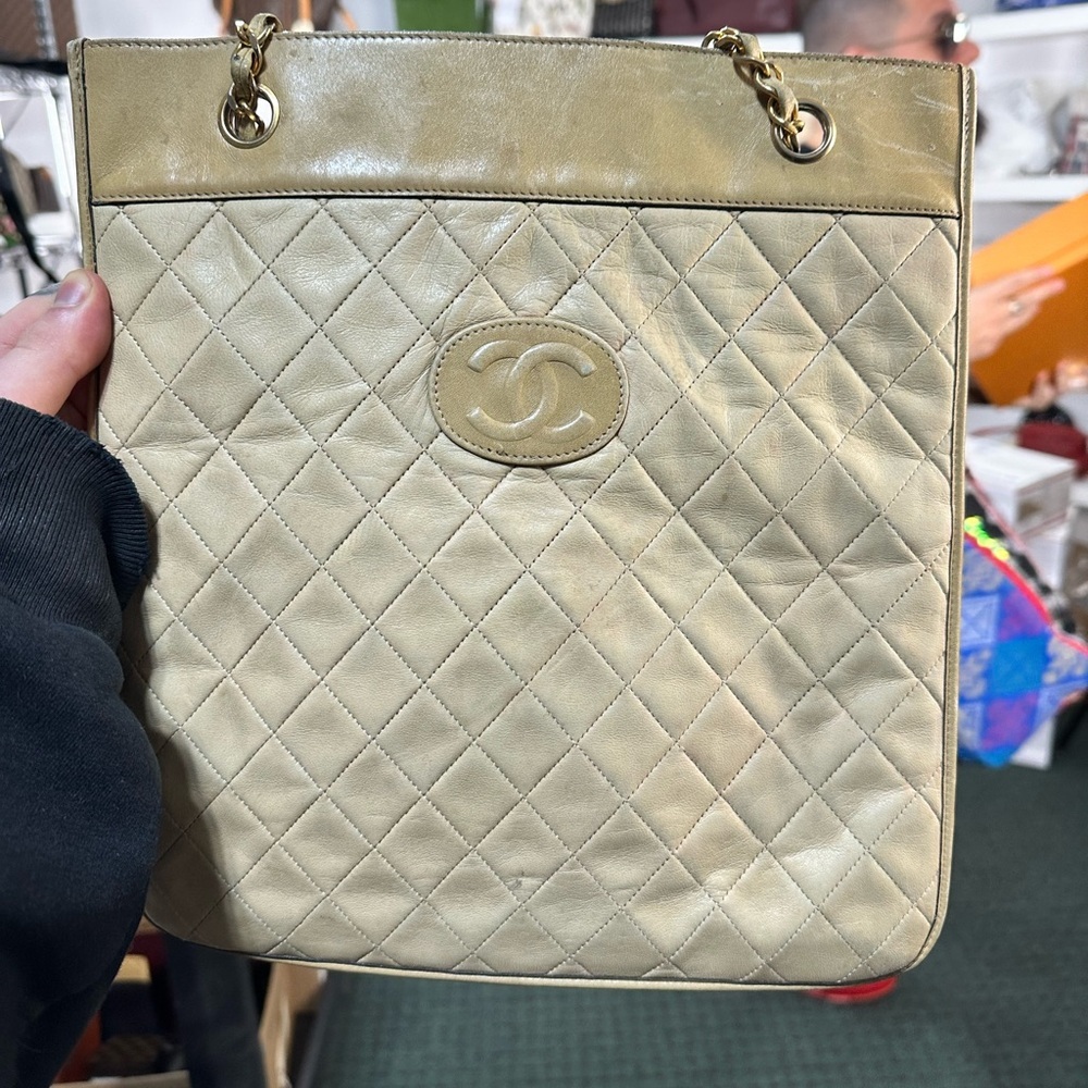 Chanel Quilted Chain Tote
